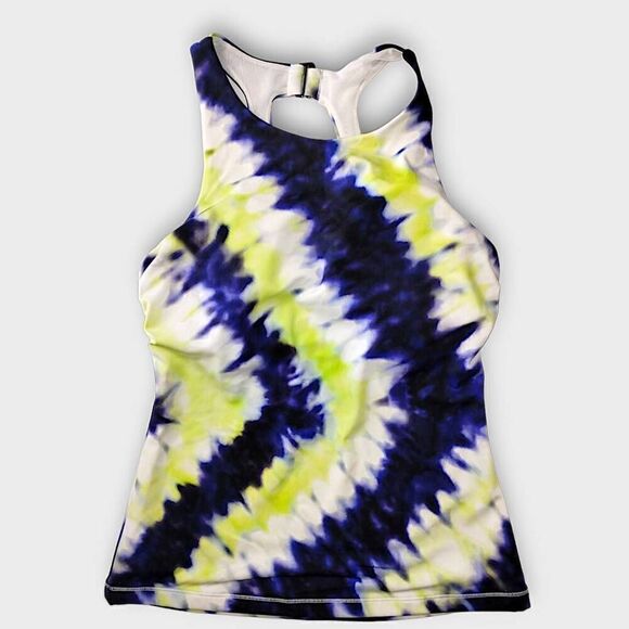 Athleta Tops - Athleta Womens Top Sz 34BC Green Racer‎ Tank Bra Insert Support Athletic Yoga